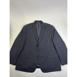 Michael Kors Men’s Sport Coat Blazer 48R Gray Blue Windowpane Jacket